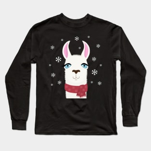 Xmas Llama Long Sleeve T-Shirt